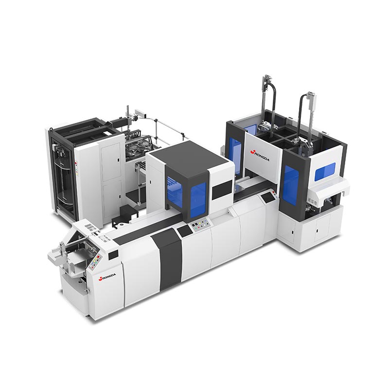 Automatisk dobbeltstation til stiv kassefremstillingsmaskine